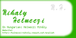 mihaly helmeczi business card